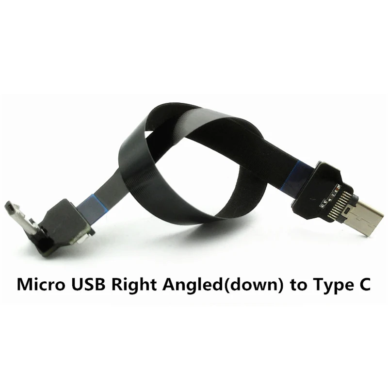 5 см-100 см ультра тонкий USB кабель прямой тип C папа-папа микро прямоугольный(вниз) FFC плоский кабель