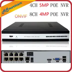 8CH 4mp 4CH 5MP POE NVR 48 в CCTV системы APPXMEYE 802.3af P2P ONVIF сети видео регистраторы HD 2.0MP для POE ptz IP мини камера