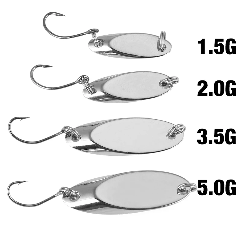 SEAPESCA مشغل مخرطة تشكيل الألواح المعدنية الرقيقة بواسطة قرص دائري ملعقة الصيد إغراء النحاس الصلب الطعم 1.5g 2g 3.5g 5g الاصطناعي الترتر مع واحد السن...