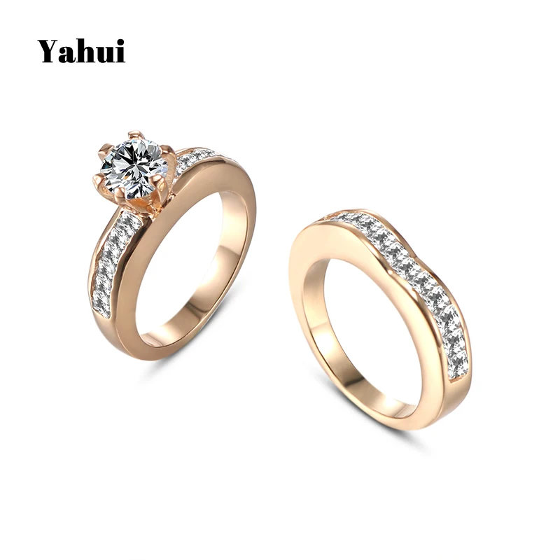 

YaHui stainless steel gold couple rings wedding ring titanium luxury wedding engagement rings jewelry accessories jewellery