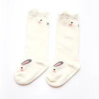 Animal Socks Kids Anti Slip Cute Baby Socks Long Cotton Fox Cat Boys Girls Leg Warmer Stripes Footwear Funny Bebe Quality 0-4Y 4