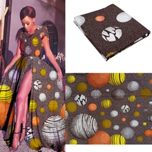 6 ярдов популярный качественный воск хлопок materia принты Анкара реальный, настоящий Печатный тканевый обертка Свадьба A805