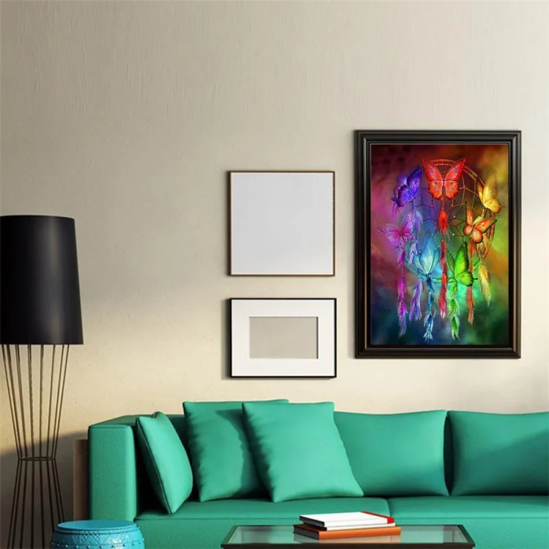 Us 282 16 Di Scontocasa Soggiorno Camera Da Letto Decorazione Forniture Impression Vento Colore Farfalla Colorata Pittura Diamante In Pittura E