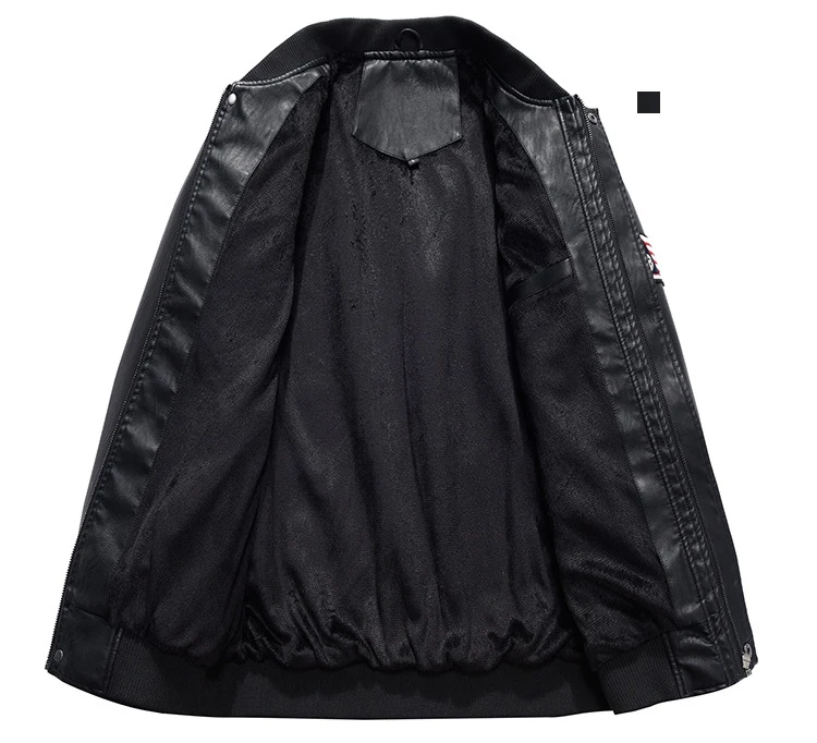 Повседневные Черные кожаные куртки для мужчин, дери Монт Эркек, весенне-осенняя искусственная куртка, приталенные пальто, мужская бейсбольная форма, плюс размер 4XL