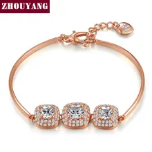 Высокое качество простой Модный кристалл Розовое золото Цвет австрийский Кристальный браслет ZYH031 ZYH036