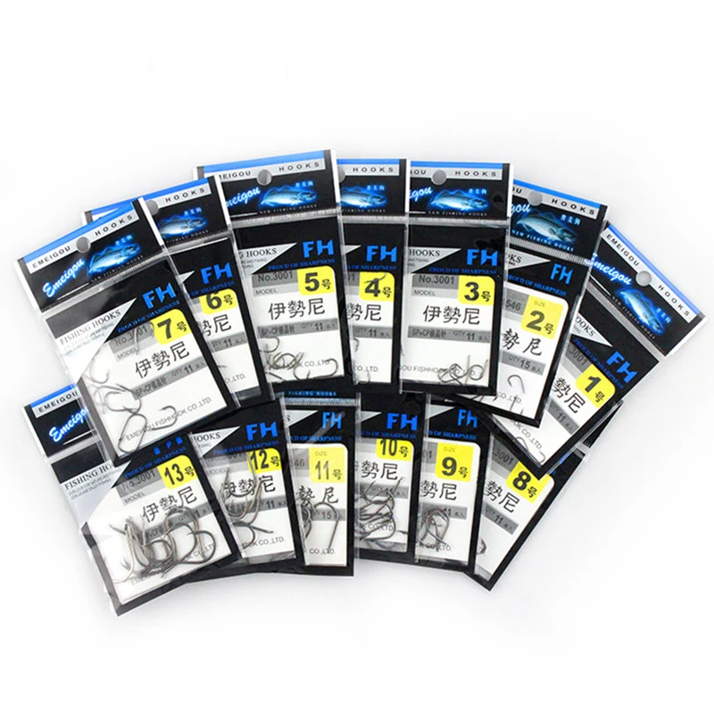 YeMuLang-2016-High-Quality-11pcs-lot-1-13-Black-Barbed-Hooks-Fishing-Hook-Fishhooks-Durable-Head