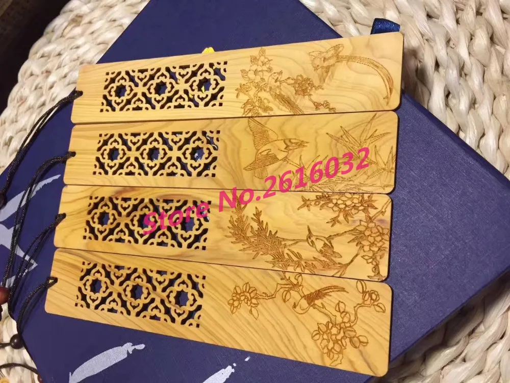 TNUKK-4PCS-LOT-Wood-engraving-bookmarks-birds-flowers-grass-thin-slices-of-wood-desktop-Decoration-home (5)
