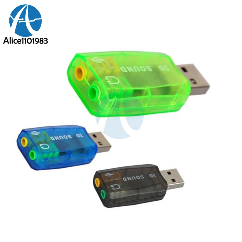 Чипсет CM108 с USB 2 0 на 3D звуковую карту АДАПТЕР ВИРТУАЛЬНОЙ звуковой карты 5 1