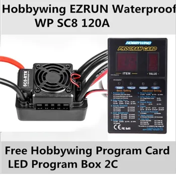 

EZRUN Waterproof WP SC8 Hobbywing 120A RTR Speed Controller ESC free Card LED Program Box for rc truck car Brushless motor