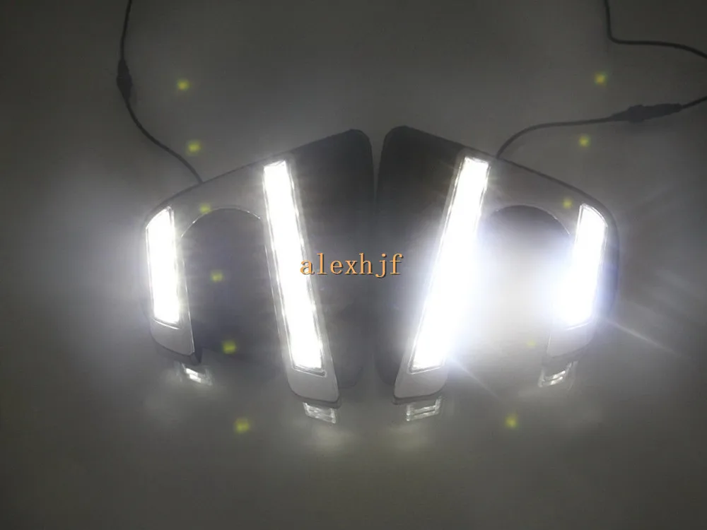 Июля король светодиодные Габаритные огни ДРЛ с крышкой противотуманных фар, светодиодные лампы Туман чехол для Mazda CX-5 2016, 1:1 заменить
