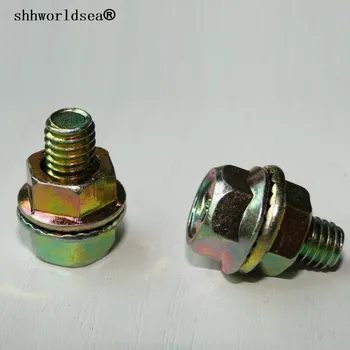 

shhworldsea auto metal clip fastener hexagon screw zinc color