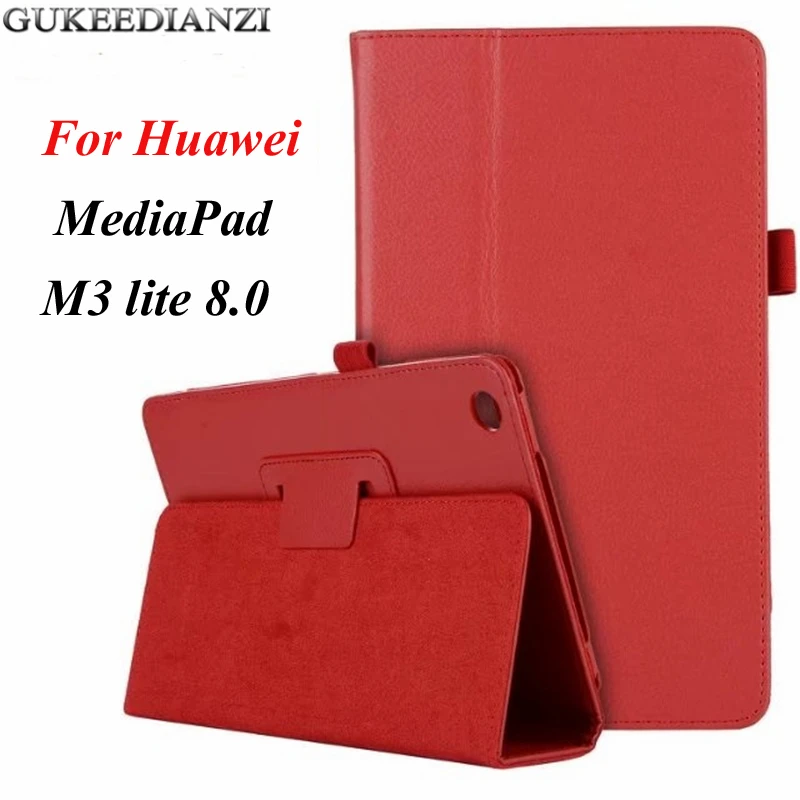 

GUKEEDIANZI Tablet M3 lite 8.0 Case For Huawei Media Pad MediaPad M3 lite 8.0 inch Youth Version PU Leather Stand Folding Cover