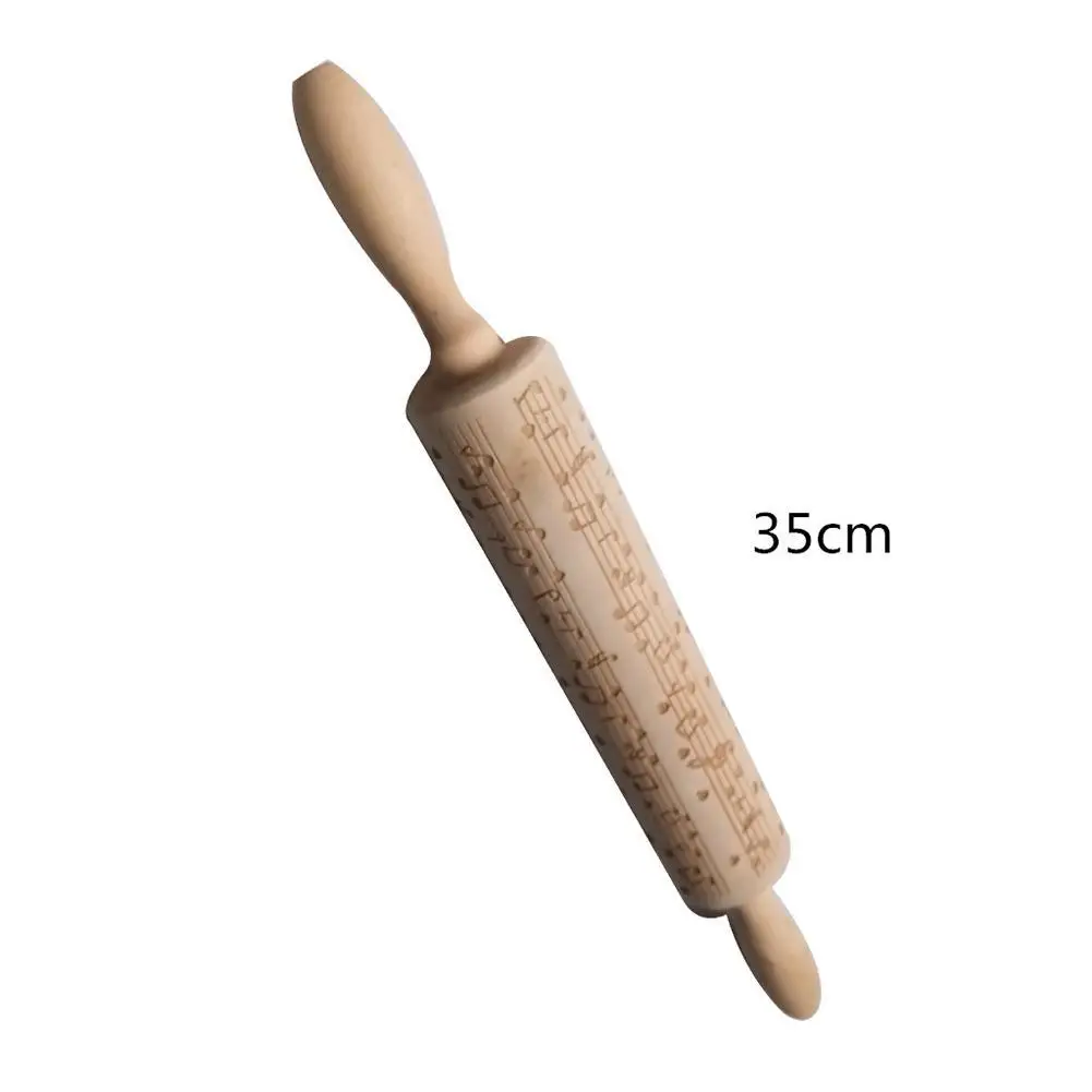 Adeeing Художественная Музыкальная нота выгравированы Rolling Pin для выпечки тисненые печенье Кухня инструмент