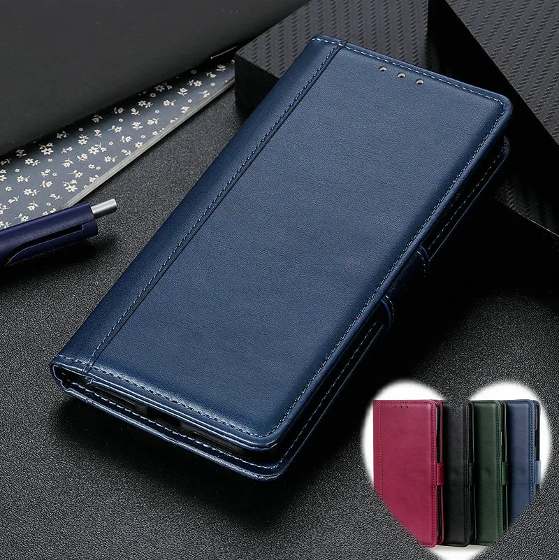 

Retro PU Leather Wallet Case For Motorola One Vision 6.3'' Skin Cover Flip Stand Wallet Book Fundas Moto One Vision Luxury Cases