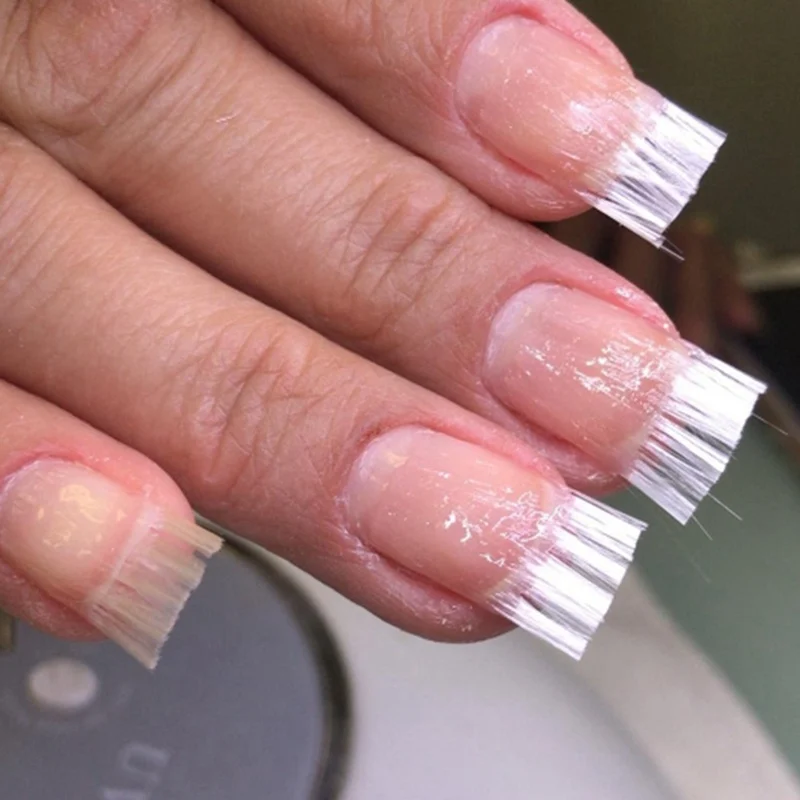 

1Set Art Nail Extension Fiber 3CM Fiberglass Nails Nail Art Quick Extension Plastic Nail Extension Tool