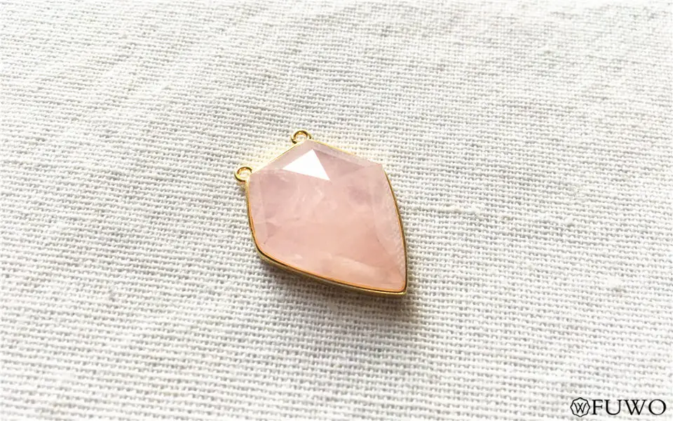Natural Stone Shield Double Hook Pendant 9