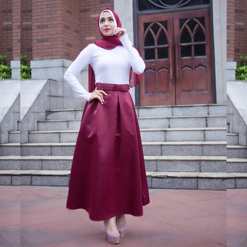 

Turkish Tutu skirts womens UAE long summer skirt for women ramadan Solid Color maxi skirt sale Solid Color ball gown islamic