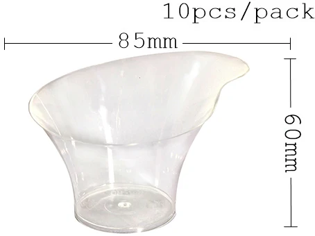Акция-вечерние поставщики, одноразовая пластиковая посуда, 70*43 мм/50 мл прозрачная мини спиральная десертная чашка, 10/упаковка - Цвет: Золотой