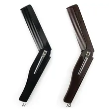 Magic Portable Folding Comb Hair Moustche Beard Comb Travel Plastic Combs Anti-Static Styling Kits Portable Travel Hair Comb