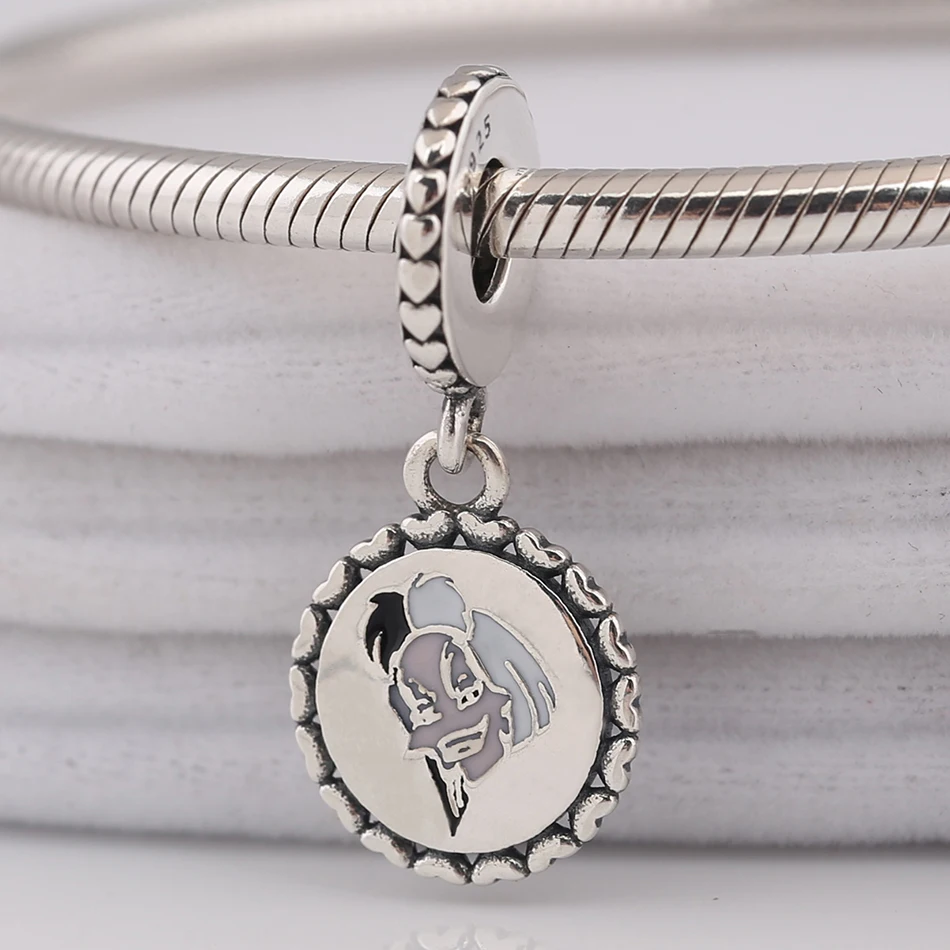 Аутентичные 925 пробы серебряный шарик Смешанная эмаль ведьминский Кулон Шарм Fit Pandora браслет DIY ювелирных изделий