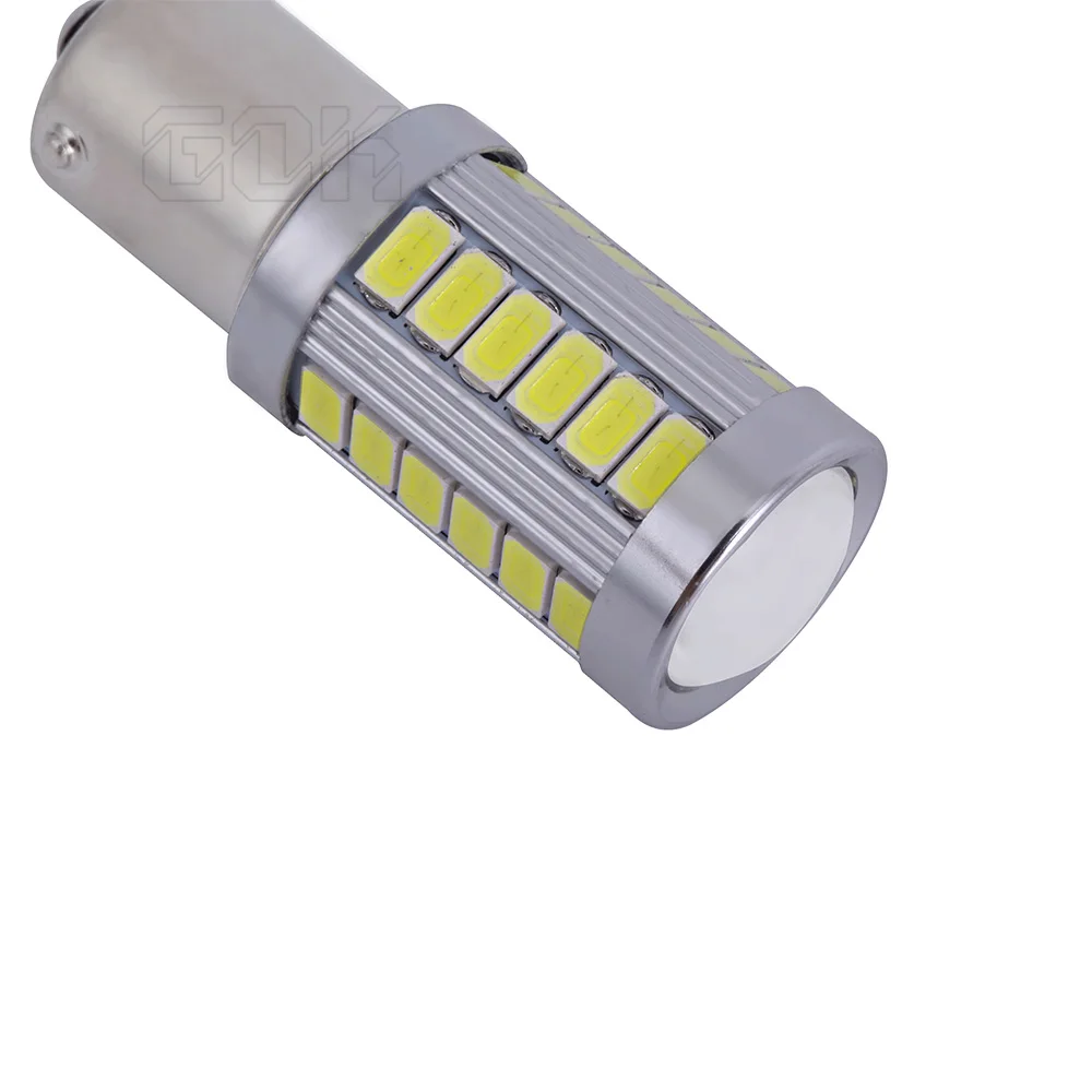 10 X BA15S LED 1156 33smd 5630 LED 1157 BAY15D 33led белые огни 12 В с Топ объектива автомобиля обратный задний тормоз лампы накаливания хвост Лампы для мотоциклов