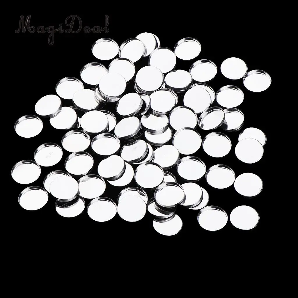 Bulk 100pcs Empty Eyeshadow Powder Eye Makeup Pans for Magnetic Palette Box