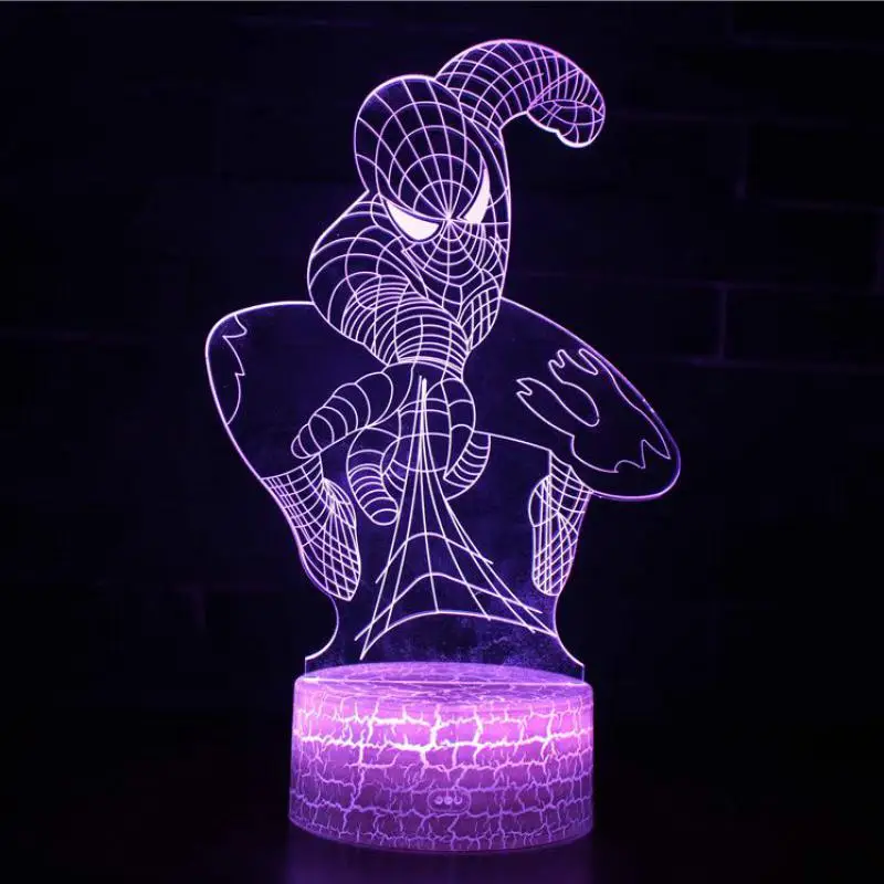 

shape 3D Desk lamp Stereo Vision Acrylic 7 Colors Changing Table Lamps USB Bedroom Bedside Night light Creative