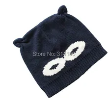 Tou, маленькие девочки и мальчики, шапки, младенческие, с узором глаз, вязаные шапки, милые ушки, модель, шапочка, шапка, осень/зима, детские шапки