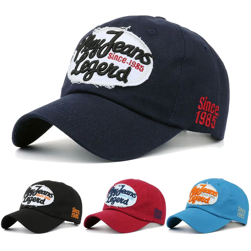 

Fashion baseball hat summer 2019 Women Men Letters Denim Snapback Hip Hop Flat Hat trucker cap casquette gorras bones masculino