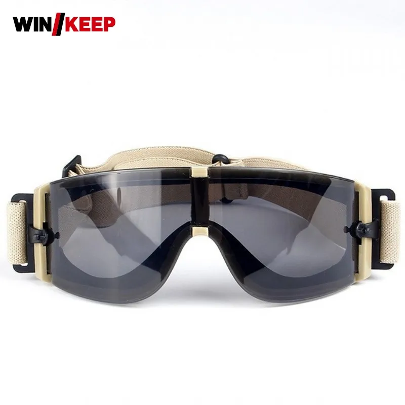 

New Military Tactical Goggles Eye Protection Shooting Glasses Motocross Driving Dustproof Eyeglasses Paintball Skiing Eyewear