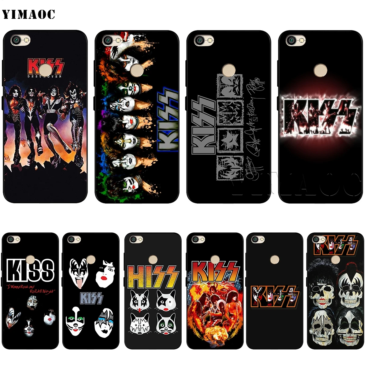 

YIMAOC Kiss Band Soft Silicone Case for Xiaomi Redmi Note 4 4x 4a 5 5a 6 Pro Prime Plus