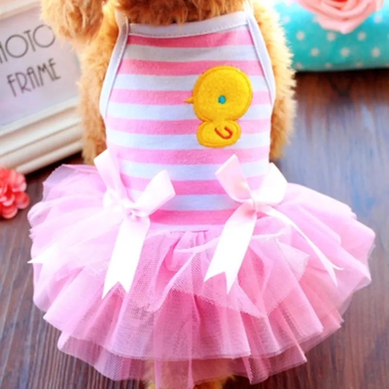 Pet dog clothes gauze dress summer pet dog cat princess dress bow dress
