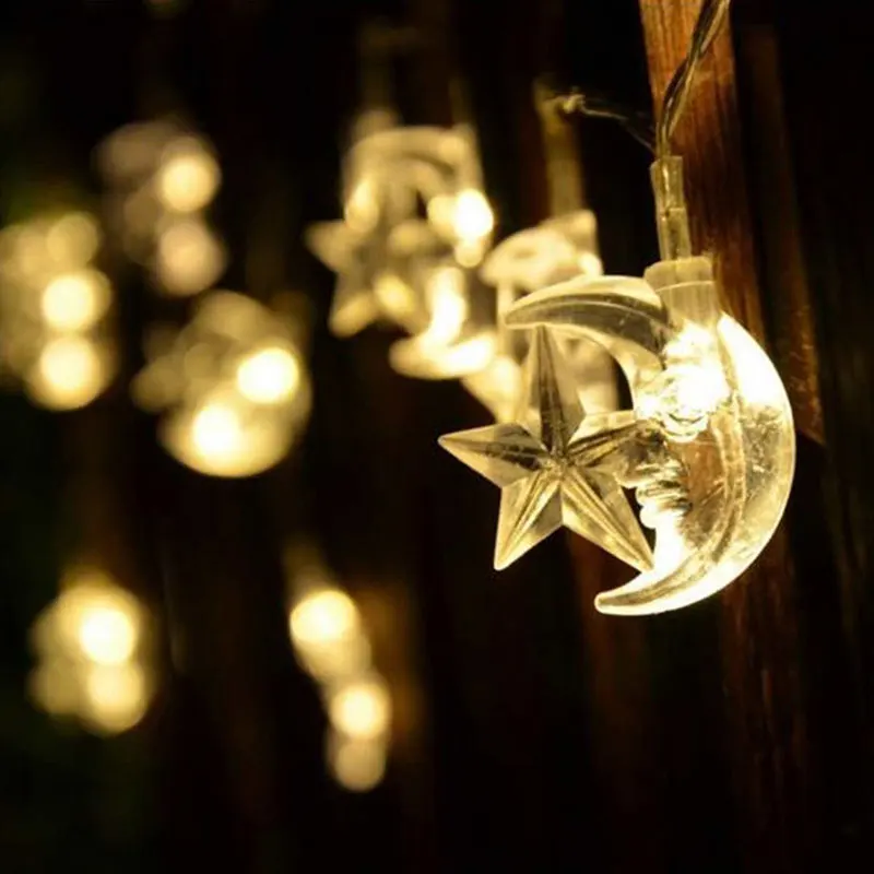 Сказочный свет 20LED батарея Eid Mubarak пейзаж лампа Открытый Сад Свадьба Рождество декор Хэллоуин фестиваль