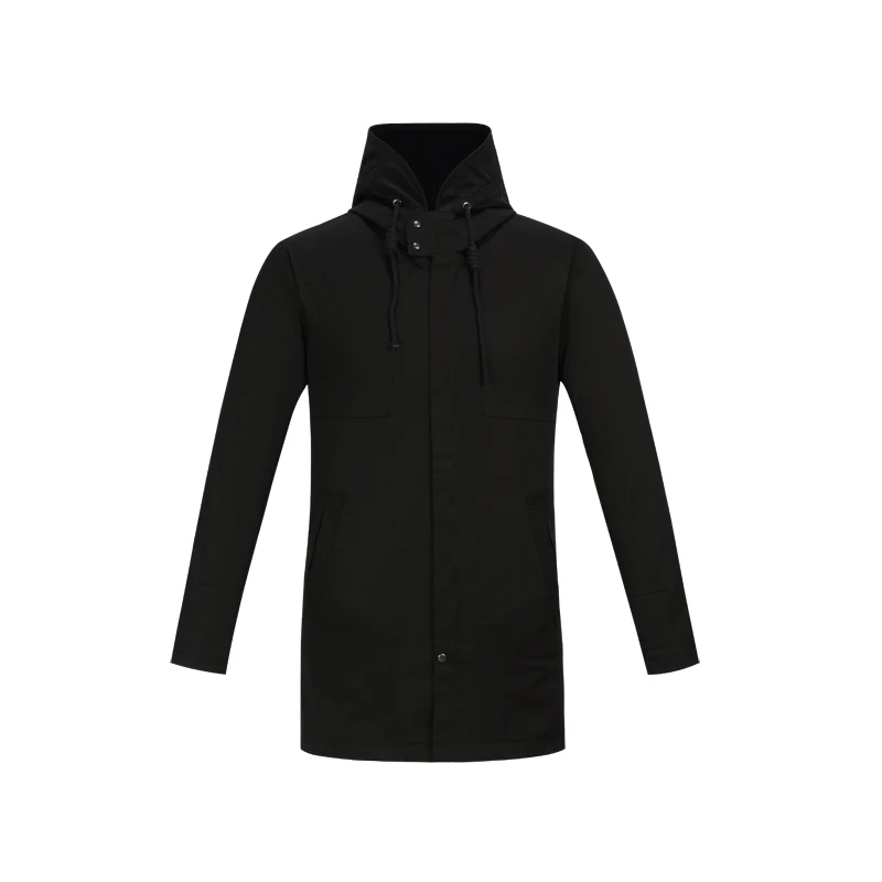 Бренд Enjeolon, топ, мужской Бомбер, толстовки, куртка, пальто, черная, однотонная, мужская куртка с капюшоном, тактическая куртка, Мужская одежда WT0236 - Цвет: Black