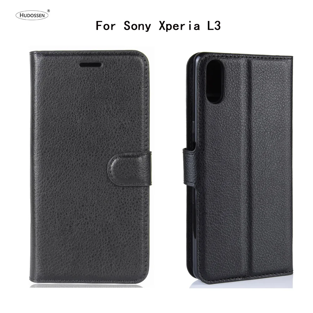 

HUDOSSEN Capa For Sony Xperia L3 I3312 I4312 I4332 Case Luxury Stand Wallet Flip Leather Cover For Sony L3 Protective Phone Case