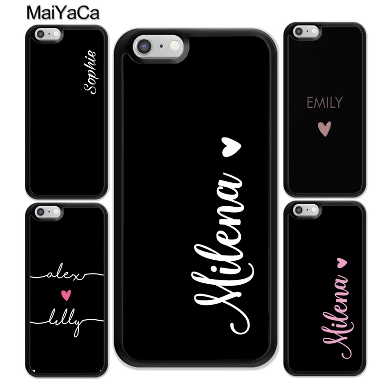 

MaiYaCa PERSONALISED NAMES CUSTOM WEDDING Pattern Soft Rubber Phone Cases For iPhone 6 6S 7 Plus 8 X XR XS MAX 5S SE Cover Shell