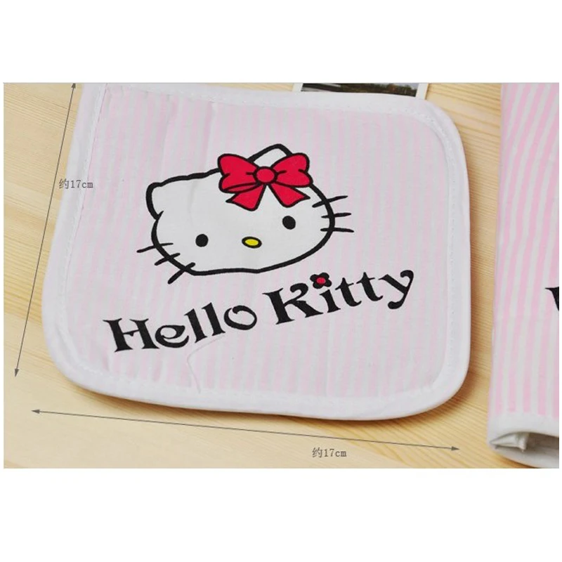 Кухонные перчатки hello kitty и изоляционные подставки против ожогов кухонные перчатки для выпечки микроволновой печи митенки милые кухонные принадлежности hello kitty