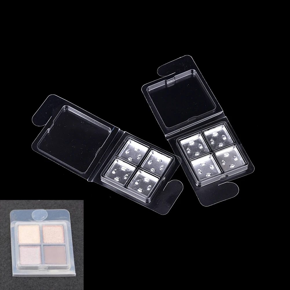 

2 Set Empty Cosmetic Blusher Compact 15*15mm Aluminium Cases Eyeshadow Case Palettes Pans Eye Shadow Container