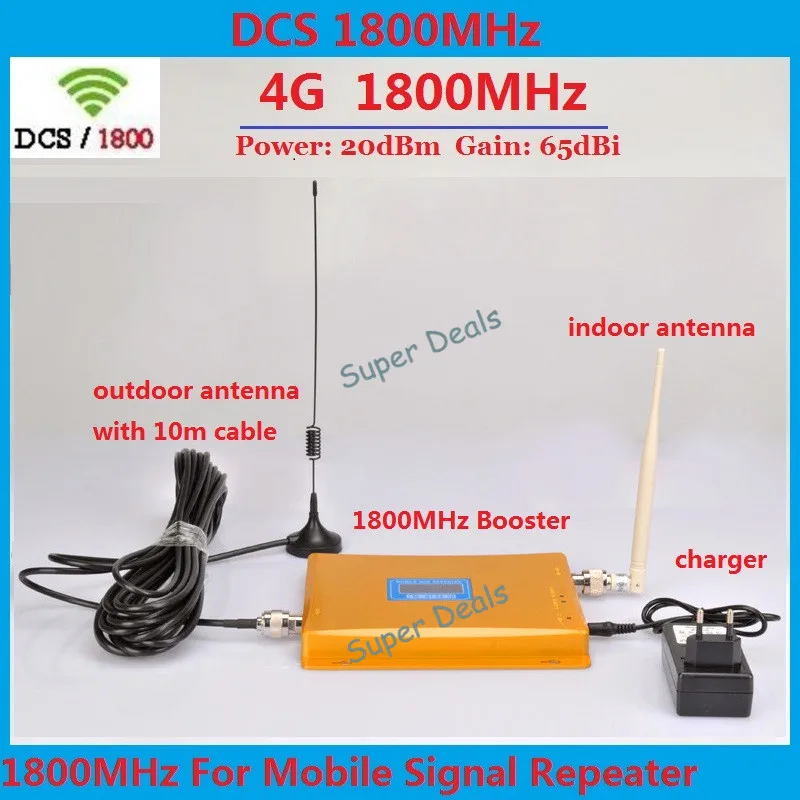 

LCD Display ! GSM Repeater 1800 Mobile Phone Signal Booster ,4G GSM LTE 1800MHZ Signal Repeater , Cell Phone Amplifier + Antenna