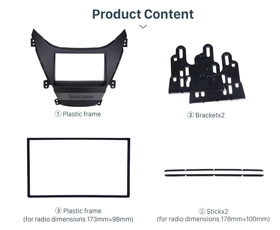 Seicane Perfect Double Din 2010 HYUNDAI ELANTRA Car Radio Fascia Surround Panel Fitting Frame Auto Stereo 