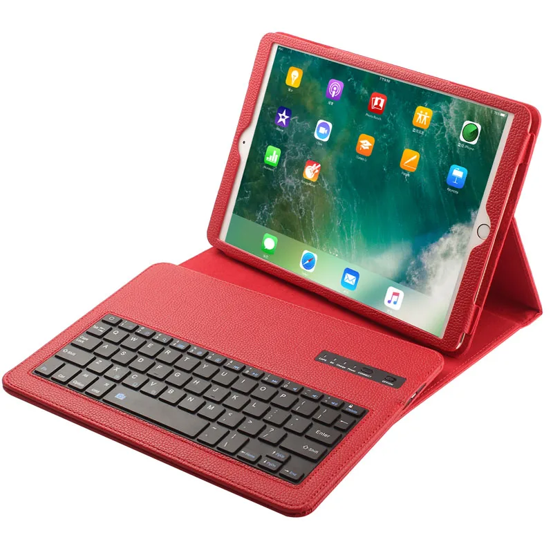 Беспроводной Bluetooth клавиатура для iPad Air 3 A2152 A2153 A2123 съёмный корпус для iPad Pro 10,5 A1701 A1709_Keyboard Стикеры - Цвет: Красный