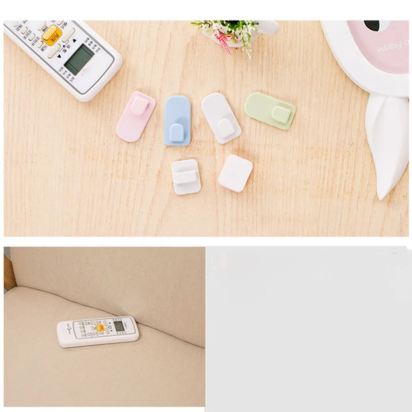 2pcs Creative Multi Purpose Air Conditioner Remote Self Adhesive Wall Hook Hooks For Hanging Bathroom Accessories 5A31 (1)