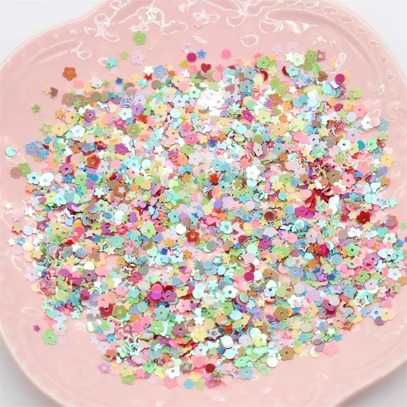 KSCRAFT 3mm 4000pcs Mixed Colorful Sequins PVC Flat for DIY Card Making Craft Color Collection