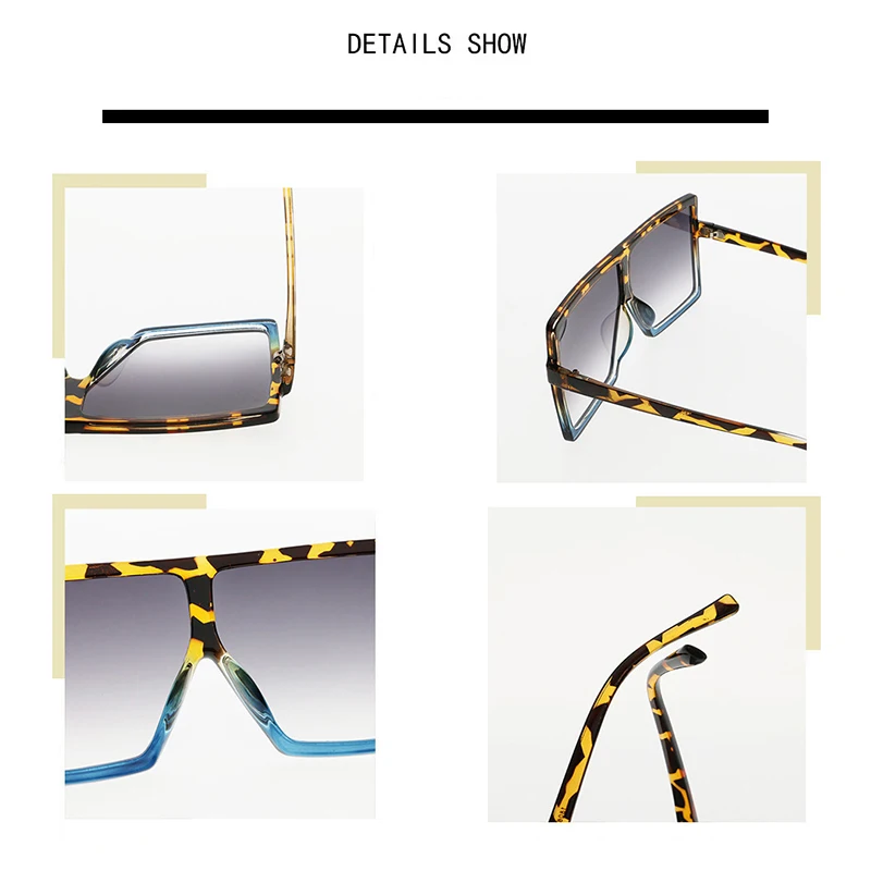 Винтажные Квадратные Солнцезащитные очки больших размеров, женские модные солнцезащитные очки, женские брендовые дизайнерские ретро мужские солнцезащитные очки, UV400
