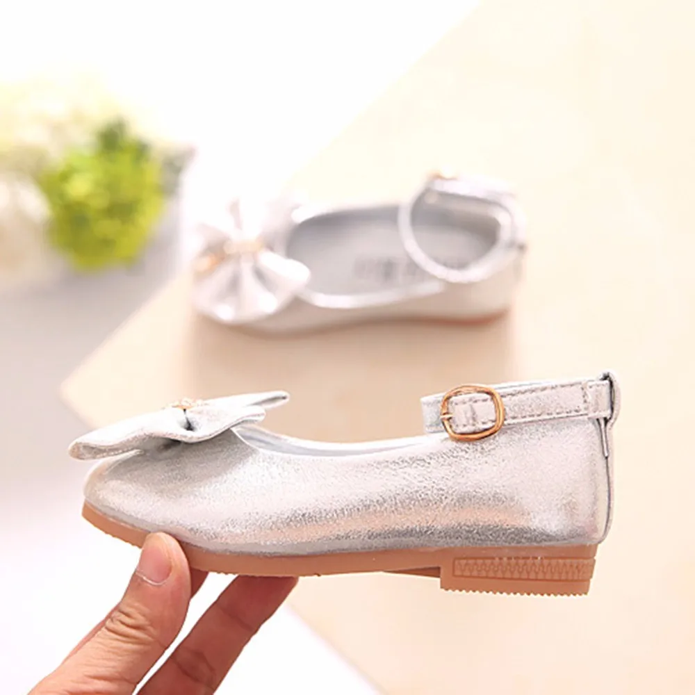 Обувь для девочек; детская модная однотонная обувь принцессы с бантом для танцев; Качественная обувь для малышей; chaussure princesse fille4.285