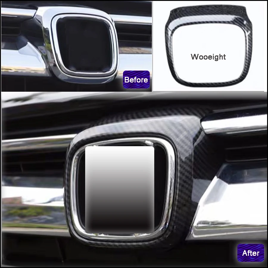 1Pc Front Grille Grill Emblem Badge Logo Frame Chrome Cover Trim Car Styling Decoration Accessories For Honda CRV CR-V 2017 2018 (3)