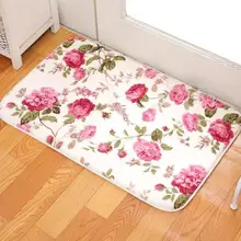 Романтический цветочный комнаты коврики, с милым принтом роз ковры для Гостиная современный натурального материала с мягким плотным ворсом и Ванная комната воды Rug.40cm* 60 см