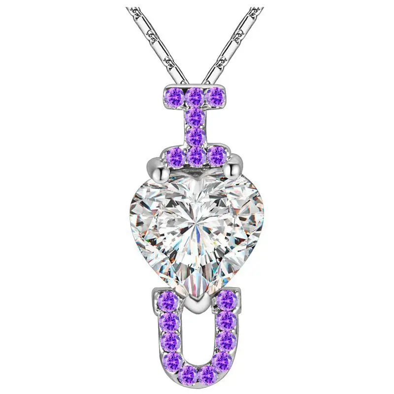 

hot sale new arrive fashion jewerly s925 Sterling sliver gem necklace for couple gift CHB06