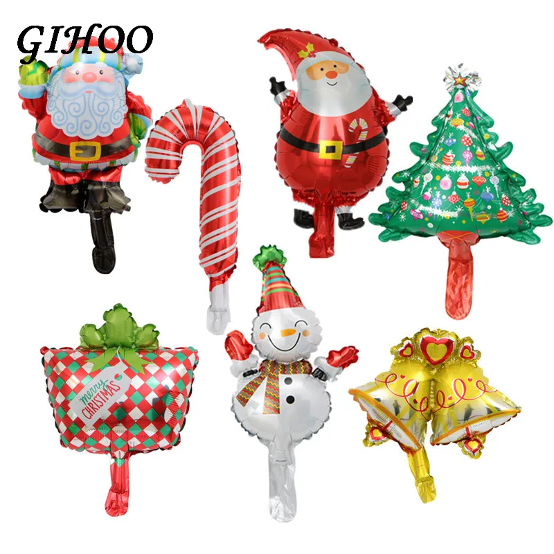 

10Pcs Mini Christmas Balloon Snowman Santa Claus Bells Christmas Trees 2019 New Year Decor Balloon Xmas Party Supplies Kids Toys
