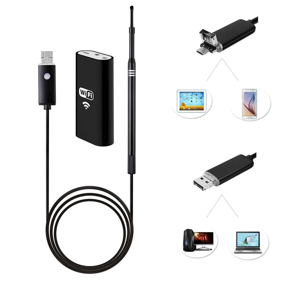 

DDES04 WIFI 5.5mm Lens Ear Nose Medical USB Endoscope Borescope Inspection Otoscope Camera For IOS Android PC